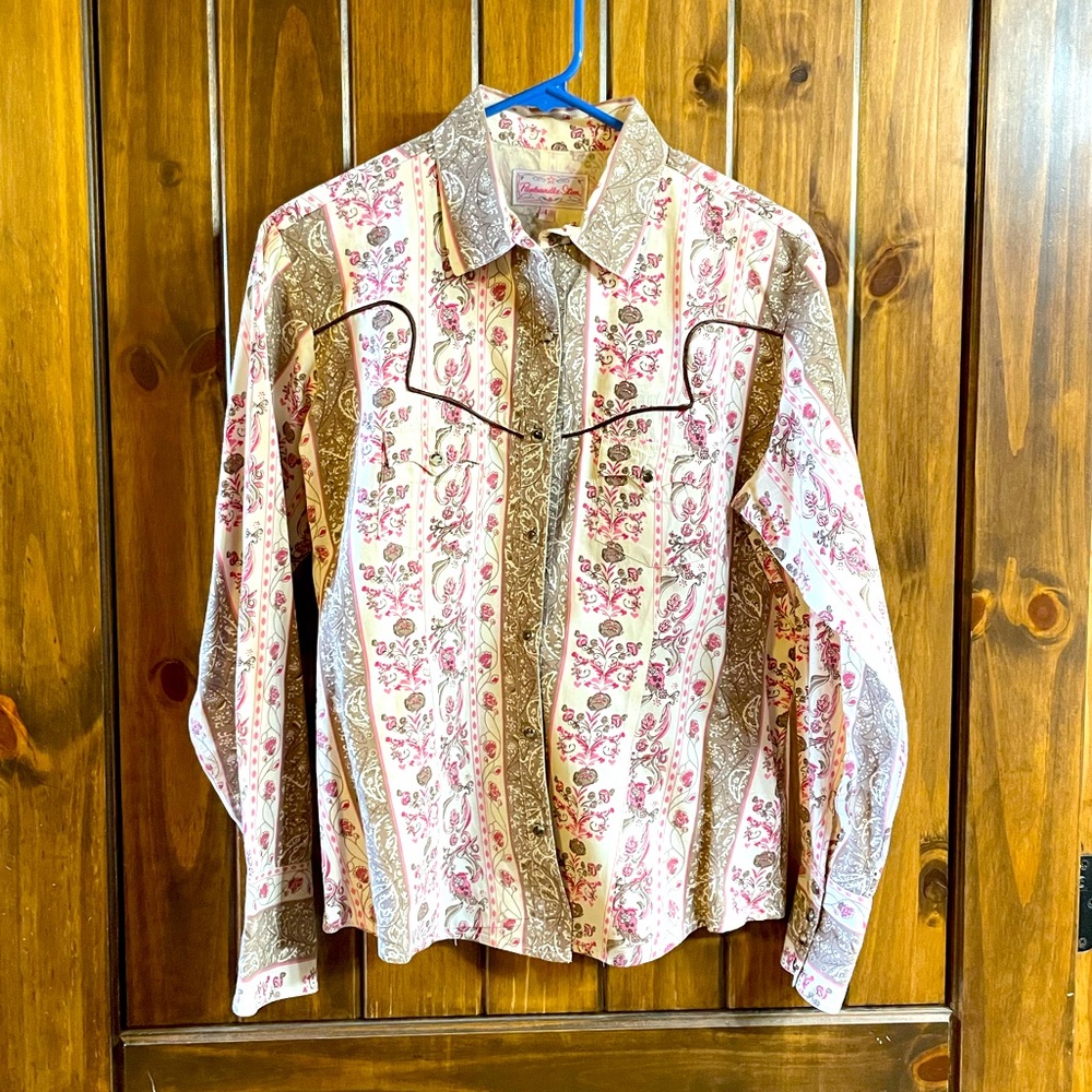 Panhandle Slim Western Pearl Snap Shirt Size L